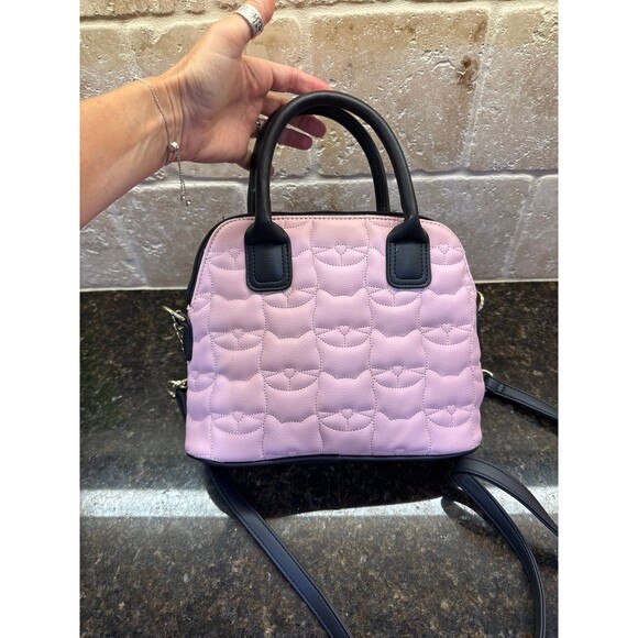 Betsey Johnson Quilted Cat Shoulder Bag in Blush NEW - Picture 5 of 12
